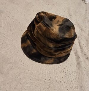 Faux Fur Women's Bucket Hat in Brown and Black